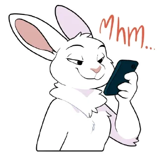 Telegram sticker 📞 Usins bunny
