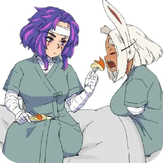 Телеграм стикер 👄 Кролик жена<3