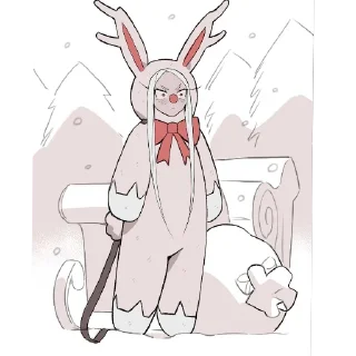 Телеграм стикер 🐱 Кролик жена<3