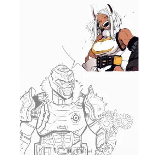 Телеграм стикер ❤ Кролик жена<3