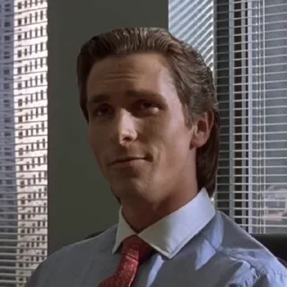 Video sticker 🙂 Patrick Bateman @sticker_pack_channel — @stckrRobot