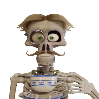 Video sticker ☕ Crazy Skeleton @stickerstgrm