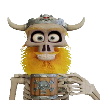 Video sticker 🍹 Crazy Skeleton @stickerstgrm