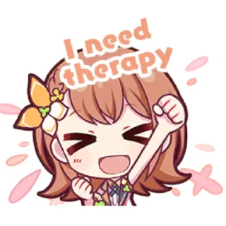 Sticker 😝 I need therapy — @stckrRobot