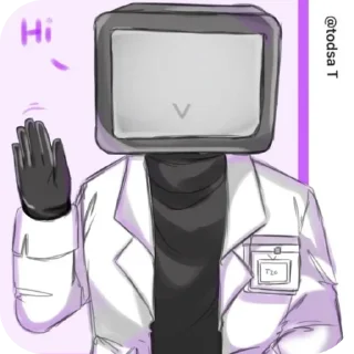 Telegram sticker 🙃 Тв учёные