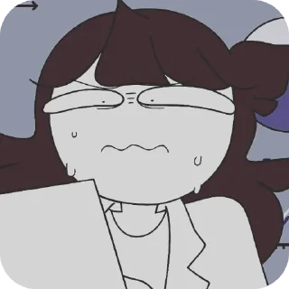 Телеграм стикер 😰 Jaiden Animations