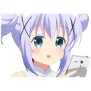 Телеграм стикер 😃 "Ayaka" chino kafuu @Nekosticker