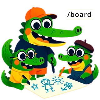 Video sticker 👨‍🏫 Doodle Gator - @DoodleGatorBot