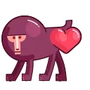 Телеграм стикер ❤️ Movin’ Monkey