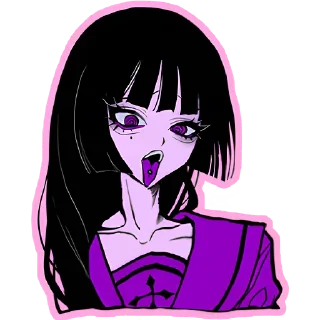 Telegram sticker 😝 Ультрамариновая-тян @Nyasticks