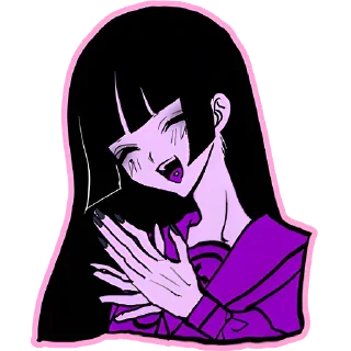 Telegram sticker 😂 Ультрамариновая-тян @Nyasticks