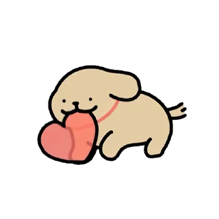 Video sticker 😊 线条小狗二