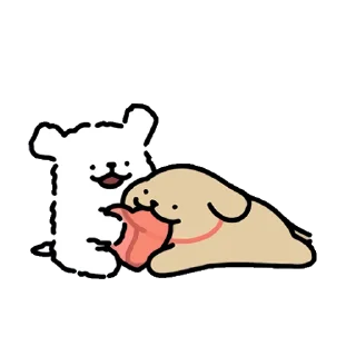 Video sticker 😊 线条小狗二
