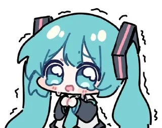 Telegram sticker 😢 MIKU @nmudmlclub