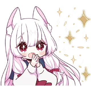 Telegram sticker 😨 Сладкая зайка @Nyasticks