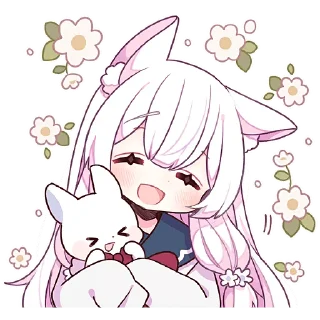 Telegram sticker 🤗 Сладкая зайка @Nyasticks