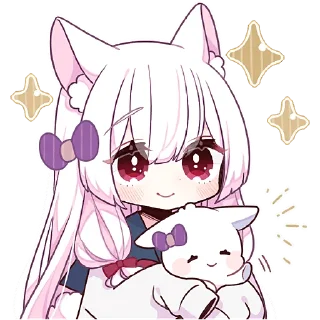 Telegram sticker 😊 Сладкая зайка @Nyasticks