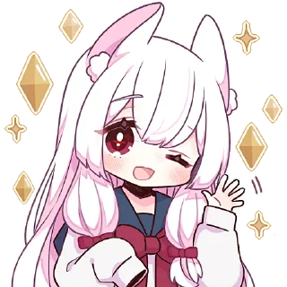 Telegram sticker 👋 Сладкая зайка @Nyasticks