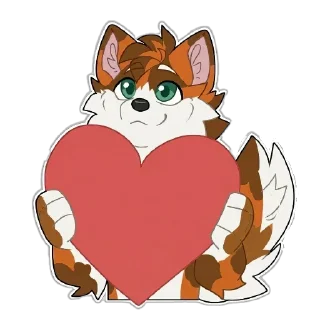 Telegram sticker ❤ 🦊 @cutekindstickers · Spoty pack @nottheAki
