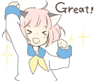 Video sticker ✊ Cat ear girl Necoco :: @line_stickers