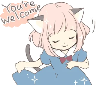 Telegram sticker 😌 Cat ear girl Necoco :: @line_stickers