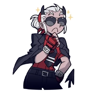 Telegram sticker ☹️ Helltaker (@dasein0)