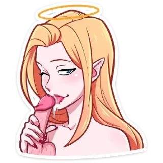 Telegram sticker ❤️ Анге/Демоница @hentstick + @yooshi69