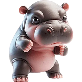 Telegram stiker 👊 Бегемотики - лучшее