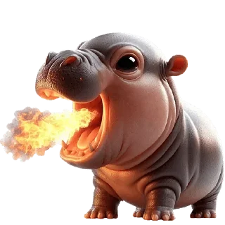 Telegram stiker 😤 Бегемотики - лучшее