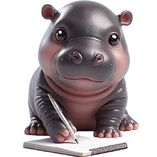 Telegram stiker ✍ Бегемотики - лучшее