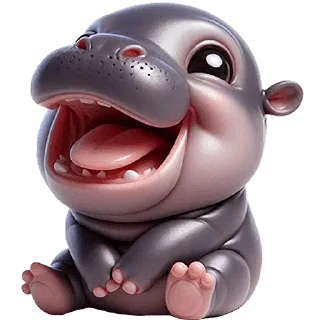 Sticker 😁 Бегемотики - лучшее