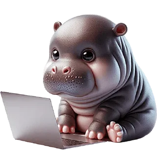 Telegram stiker 💻 Бегемотики - лучшее