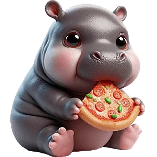 Video sticker 🍕 Бегемотики - лучшее