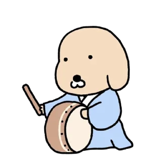 Sticker 💬 누렁이 또 왔어요! By @KakaoEmoticon
