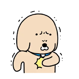 Telegram stiker 💬 누렁이 또 왔어요! By @KakaoEmoticon