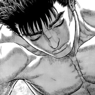 Telegram sticker ⚔ - ᗷY @ahMshY 𓉮 . Guts (Manga)