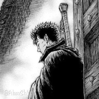 Sticker ⚔ - ᗷY @ahMshY 𓉮 . Guts (Manga)