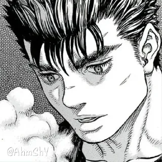 Telegram sticker ⚔ - ᗷY @ahMshY 𓉮 . Guts (Manga)