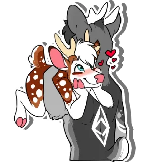 Telegram sticker ❤️ Kiwi and Sparky