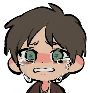 Telegram sticker 😭 Eren Yeager by jaegercest @keiriststicks
