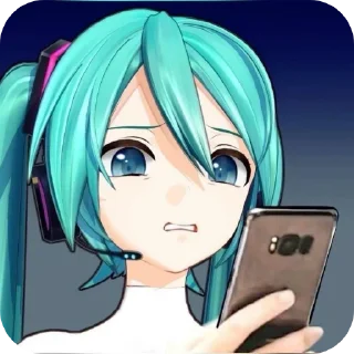 Telegram sticker 🫐 Miku >w< *i love them* @Ti4ilx :: @fStikBot