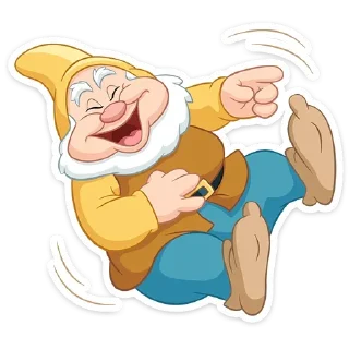 Telegram sticker 😂 Белоснежка и гномы (@TgSticker)
