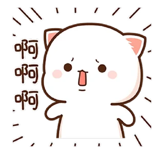 Video sticker 😱 Peach Cat @PeachLovesGoma