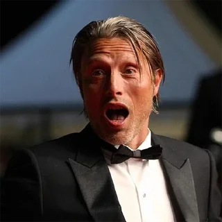 Telegram stiker 😲 Mads Mikkelsen @Nekostickerss