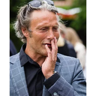 Telegram stiker 🤭 Mads Mikkelsen @Nekostickerss