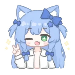 Telegram sticker ✌ 初雪包 @Exception_0x0194