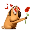 Sticker 🌹 Мопс Халк
