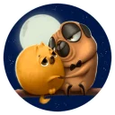 Telegram sticker 👫 Мопс Халк