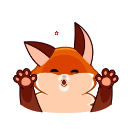 Telegram sticker 😘 Red Fox