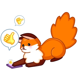 Telegram sticker 👍 Red Fox